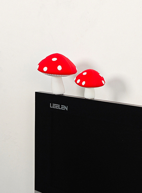 治愈系红蘑菇可视门铃装饰摆件墙面遮挡饰品可爱美化墙贴玩偶饰品