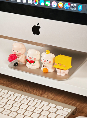 可爱小猪摆件办公室电脑桌解压玩偶工位情绪稳定饰品生日礼物女生