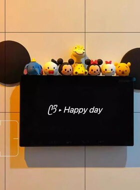 DIY可视门铃玄关装饰摆件门禁装饰米奇小物开关面板遮丑装饰品