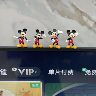 客厅电视装饰小摆件米奇米老鼠唐老鸭创意中控台显示屏小饰品玩偶