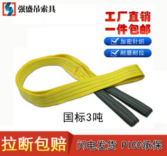 Dây nâng phẳng tùy chỉnh 
            3 tấn 5 / 6m sợi tổng hợp nâng dây phẳng đôi khóa polyester nhiều màu sắc axit và dây kháng kiềm dây cáp thép dây cáp cẩu