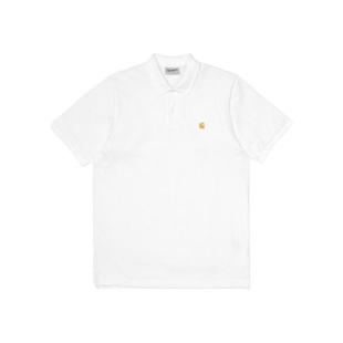 CARHARTT WIP白色徽标短袖 马球领男式 休闲polo衫