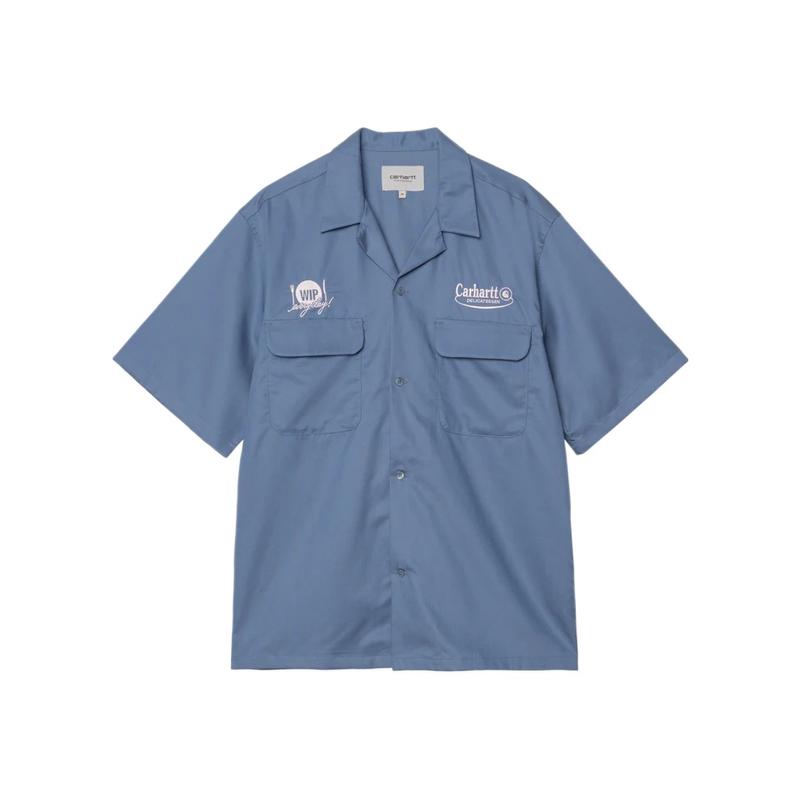 CARHARTT WIP露营领衬衫男士双口袋印花图案贴片