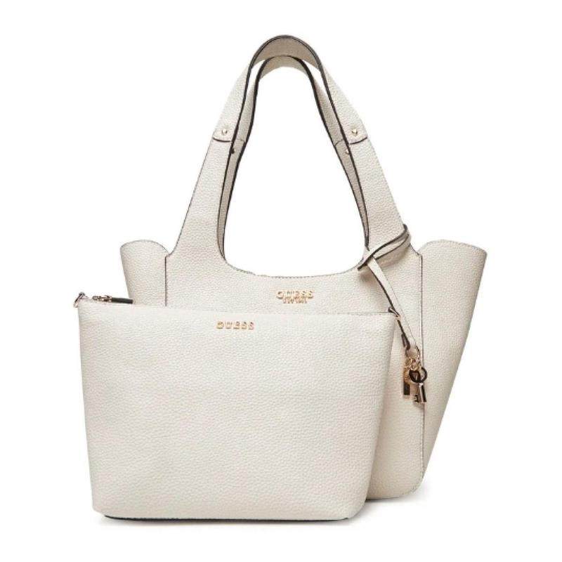 代购GUESS女士手提包大容量多隔层防盗锁扣可拆卸内袋白色PU皮革,箱包皮具/热销女包/男包,手拿包,淘宝优惠券,粉丝福利购,淘宝优惠卷
