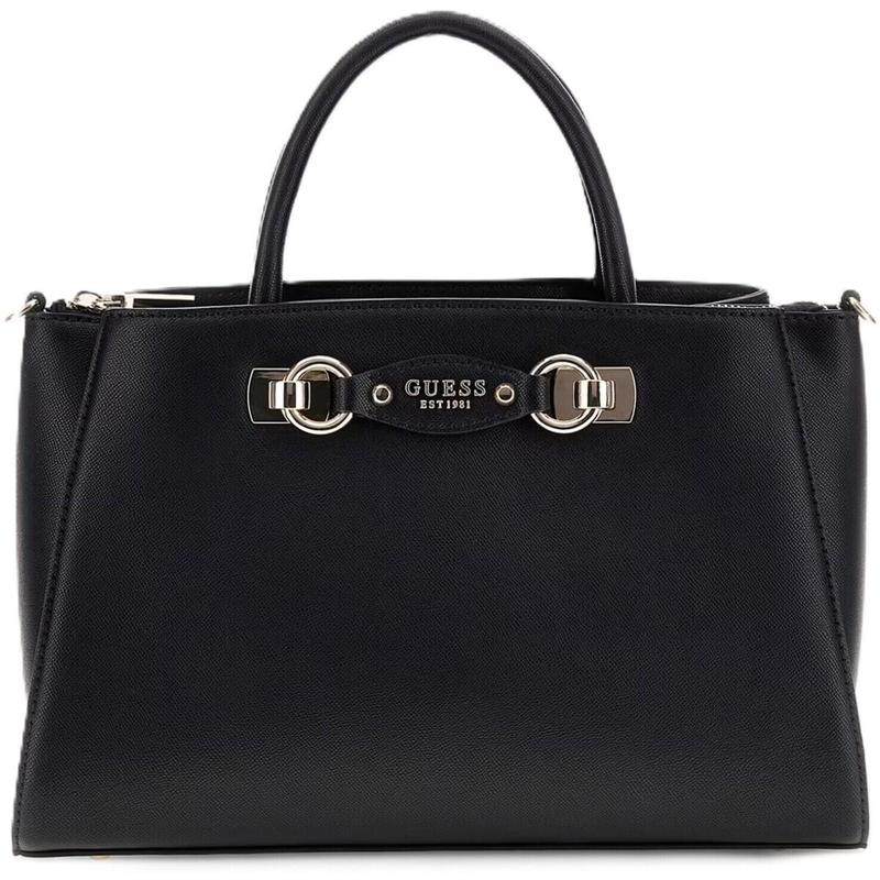 代购GUESS女士手提包大容量日常携带可肩背拉链闭合黑色皮革材质,箱包皮具/热销女包/男包,手拿包,淘宝优惠券,粉丝福利购,淘宝优惠卷