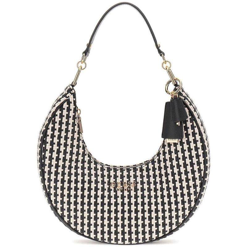 代购GUESS女士手提包轻便携带日常通勤收纳空间时尚搭配黑白格纹