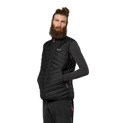 代购Salewa男士羽绒马甲保暖防风轻量保暖马甲立领无袖户外马甲