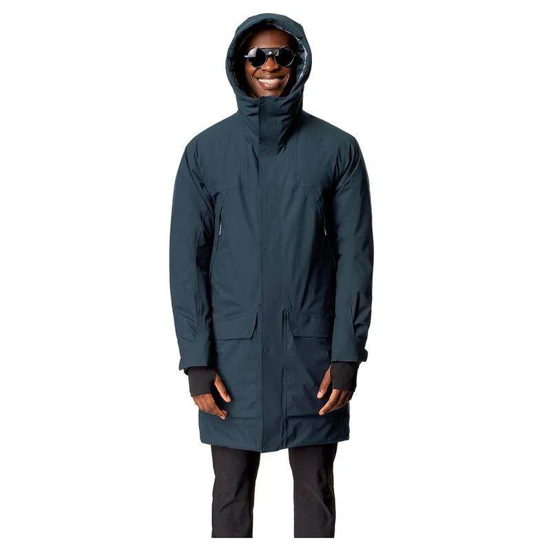 代购HOUDINI男士羽绒服防水防风保暖保暖外套连帽长款户外夹克