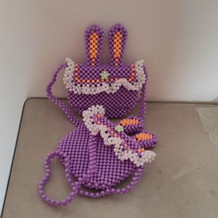 DIY手工串珠小朋友包包生日礼物儿童节日礼物卡通狐狸包包成品