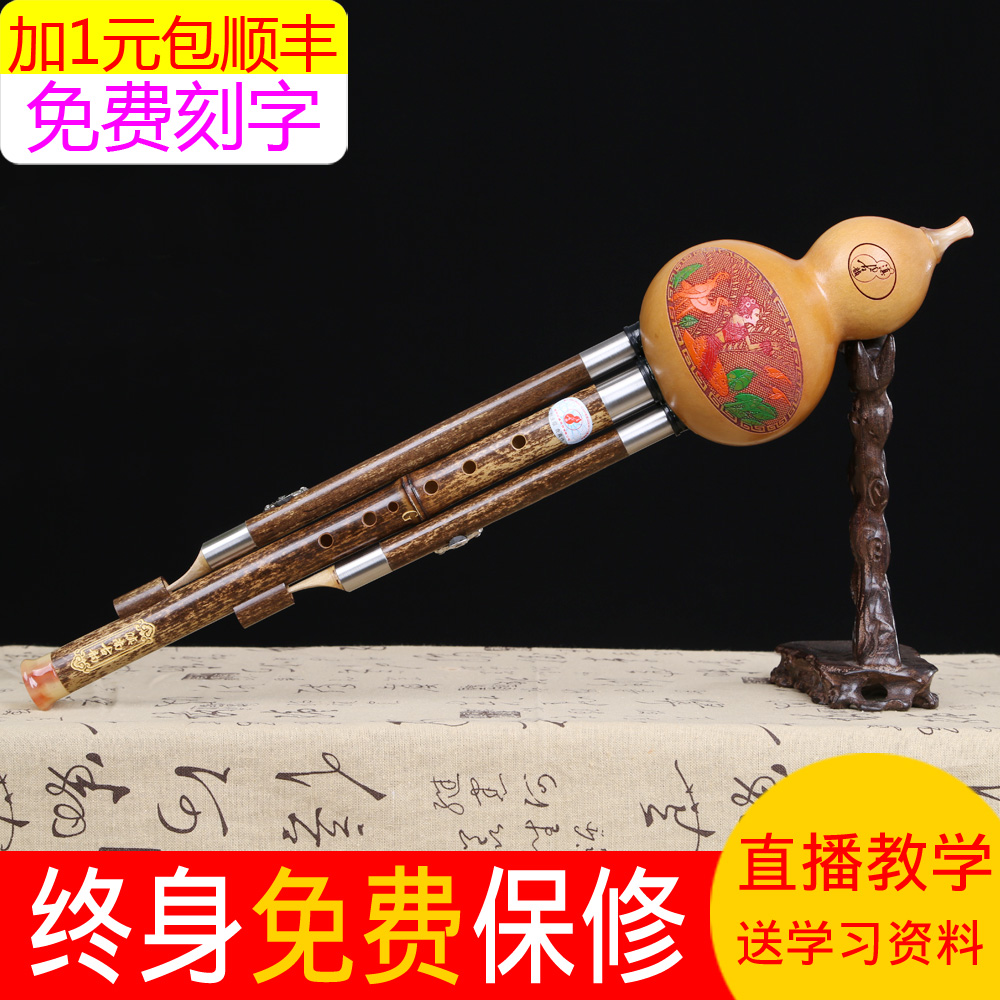 云南葫芦丝c调降b调初学者小DGF儿童成人小学生紫竹乐器滇南古韵