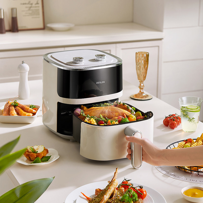 德世朗可视化空气炸锅立体烘烤免翻面5L大容量家用电烤箱,厨房电器,空气炸锅,淘宝优惠券,粉丝福利购,淘宝优惠卷