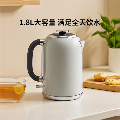 德世朗复古电热水壶家用不锈钢大容量高颜值烧水壶自动断电开水壶