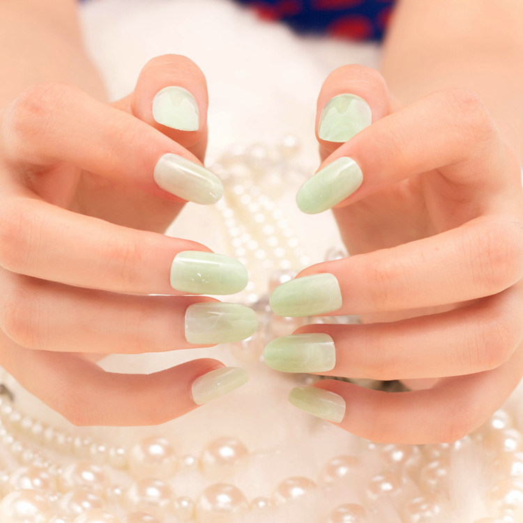 清新自然法式短款假指甲 美甲工具