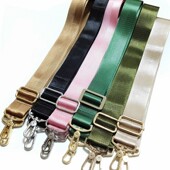 彩红色尼龙书包带3.8厘米宽斜跨背带尼龙包带银色配件尼龙肩带