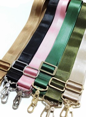 彩红色尼龙书包带3.8厘米宽斜跨背带尼龙包带银色配件尼龙肩带