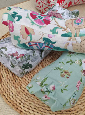 小老虎枕头纯棉老粗布枕套荞麦壳枕芯学生儿童午休可拆洗护颈枕头