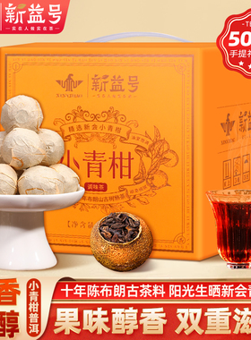 小青柑普洱茶熟茶新益号小青桔新会陈皮橘子云南柑普茶小金桔茶叶