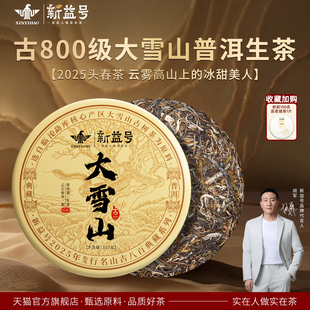 新益号2025新茶古800大雪山普洱生茶饼云南七子饼茶叶官方旗舰店