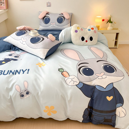 四件套纯棉全棉卡通源头工厂