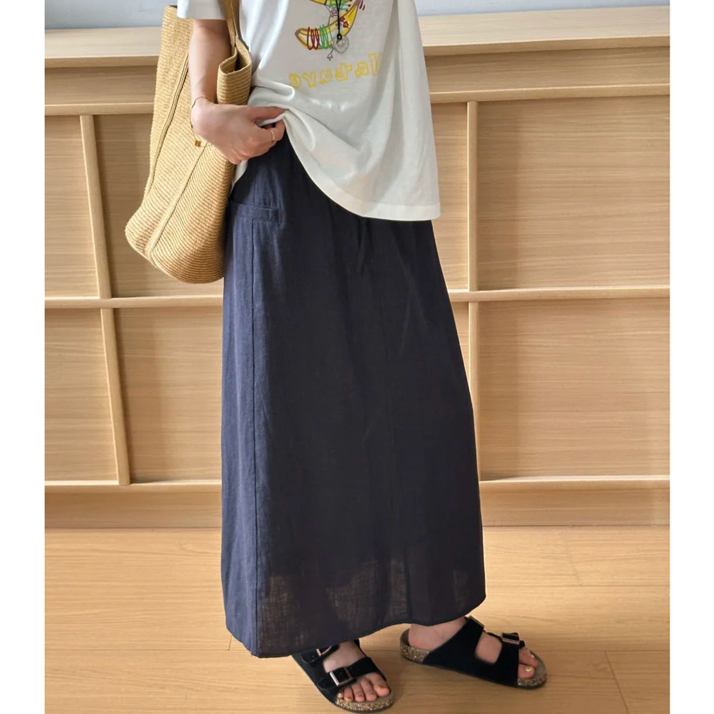 棉麻休闲半身裙女大码夏季