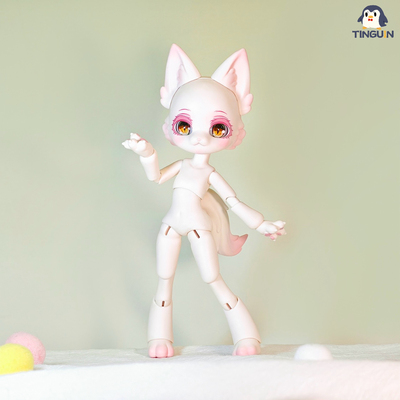 【桃露喵体妆】听装小猫12分兽体bjd带妆裸娃pvc可动身体礼物原创