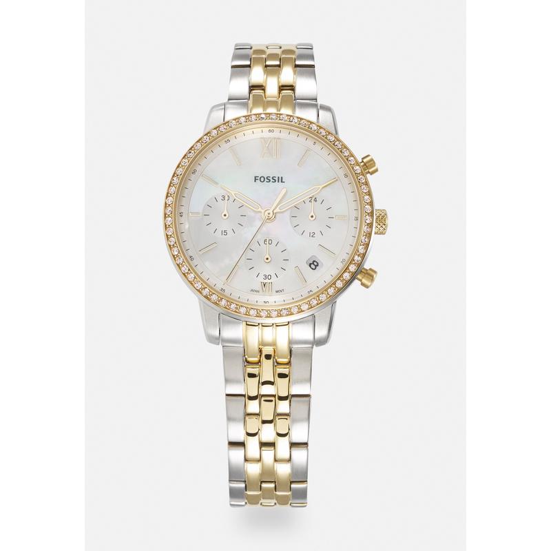 Fossil/化石女士简约机械表不锈钢表壳防滑表带ATM防水时计