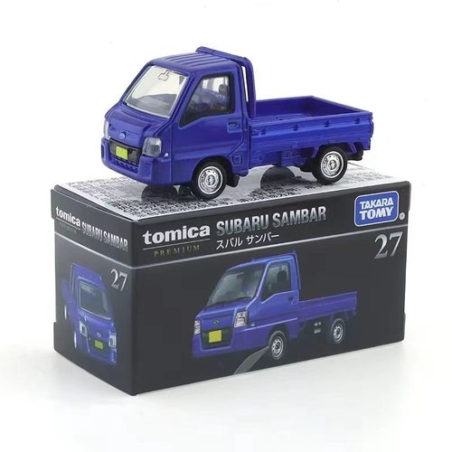 TOMY多美卡合金仿真汽车模型TOMICA旗舰版黑盒TP27斯巴鲁小货斗车