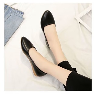 春夏季 圆头休闲软底一脚蹬豆豆鞋 平底鞋 舒适时尚 女单鞋 2025年新款