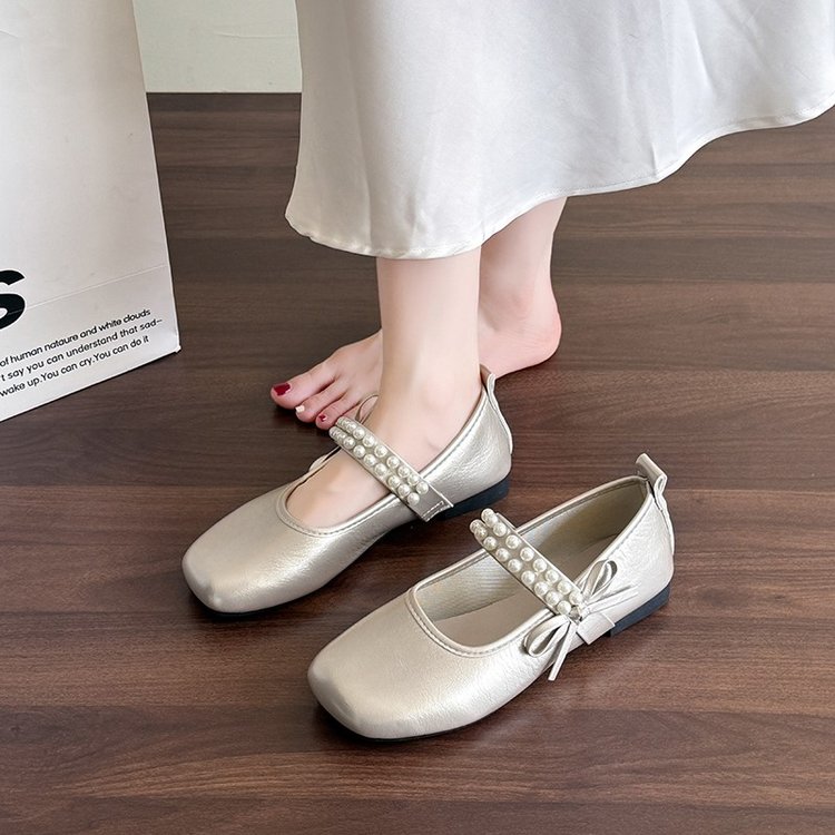 仙女风玛丽珍鞋女2025新款秋季温柔复古百搭配裙子平底韩系小皮鞋