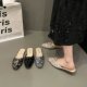 百搭亮片高级感气质仙女风平底凉拖鞋 新款 女2025年夏季 包头半拖鞋