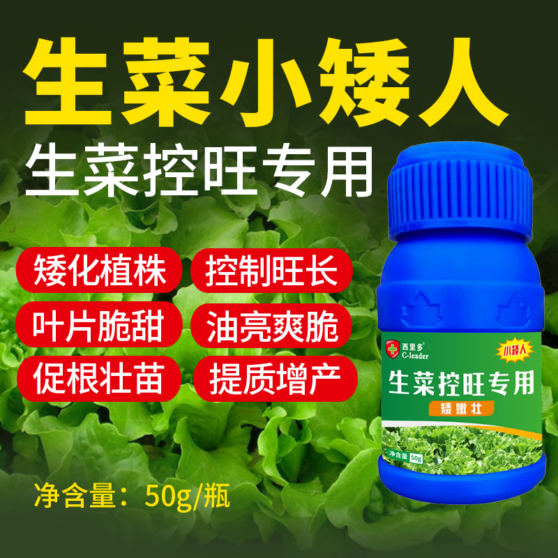 生菜专用控旺肥促根壮苗矮嫩壮控制旺长小矮人防徒长矮壮素叶面肥