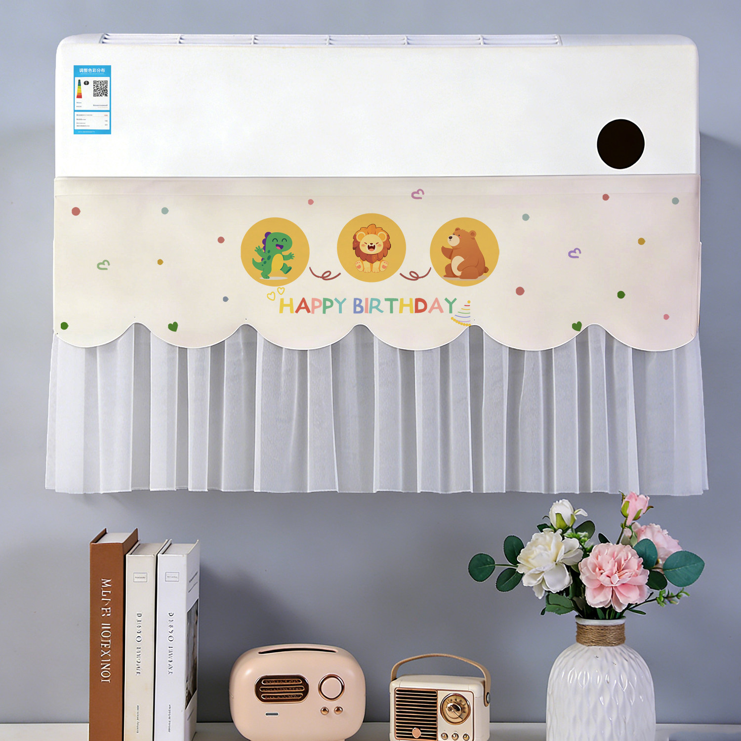 高颜值防直吹坐月子神器出风口防风罩板布新型空调挡风帘挂机导风