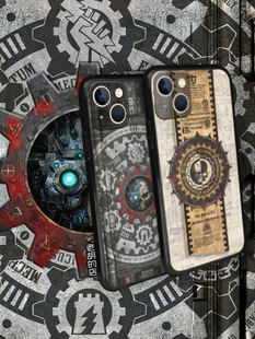 老胡的店战锤40K机械神教机油佬周边华为苹果14pro定制玻璃手机壳