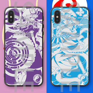 东方Project车万八云紫幽幽子妹红蕾米莉亚定制苹果手机玻璃壳套