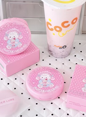 coco联名花间颂粉饼定妆补妆新品学生蜜粉饼持久隐匿毛孔不卡粉女