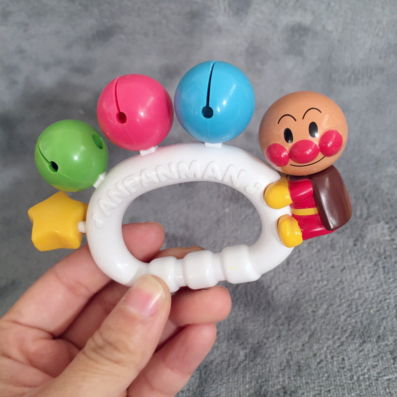 外贸日本面超婴儿手摇铃宝宝练抓握感统训练0-12个月益智玩具