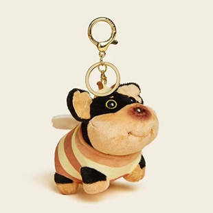 蜜蜂小狗包包挂件毛绒玩偶书包挂件钥匙扣挂饰情侣高级礼物送女生
