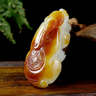 寓意招财纳福 收藏精品和田玉把件油润貔貅手把件 重84.35克