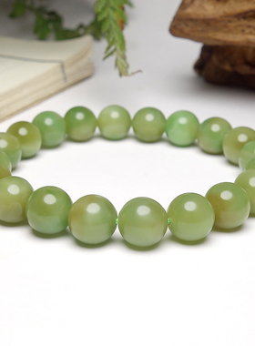 新疆且末黑羊洞和田玉圆珠手串