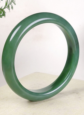 和田玉碧玉老料无黑点女款手镯