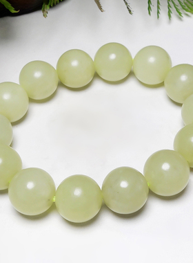 新疆和田玉黄玉圆珠手串