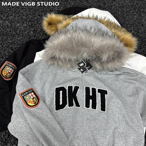 VIGB原创国潮美式复古连帽卫衣