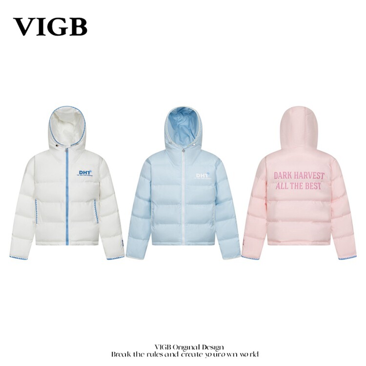 VIGB加厚保暖连帽宽松冬季棉衣