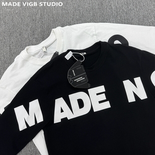 美式 VIGB 衫 长袖 复古街头卫衣男女情侣 原创国潮圆领字母黑白经典