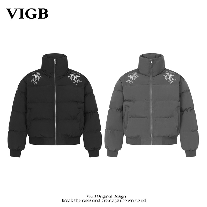 VIGB 原创国潮美式战马立领棉服男女冬季学院风加厚面包服外套潮,男装,棉衣,淘宝优惠券,粉丝福利购,淘宝优惠卷