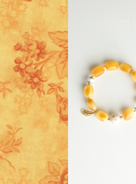 天然蜜蜡手串女手工串珠猛犸象牙