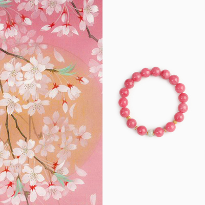 天然蔷薇辉石翡翠手串女水晶手链