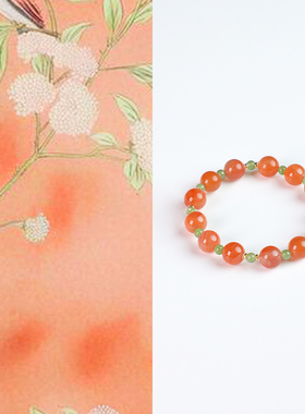 天然冰飘南红玛瑙手链女高级