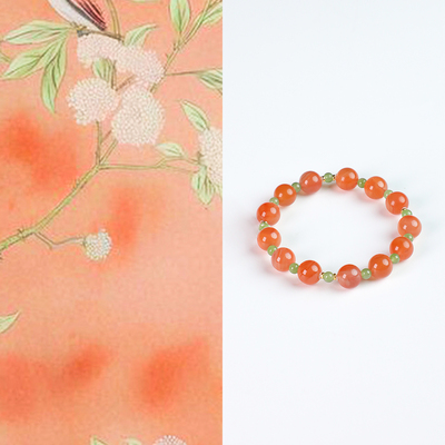 天然冰飘南红玛瑙手链女高级