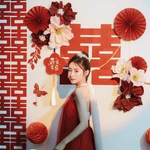 婚房布置套装 饰新房客厅专用大喜字贴 结婚房间卧室男方女方婚礼装